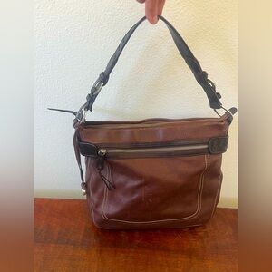 Brighton Pebble Leather Dark Brown Shoulder Boho Cottagecore Academia Y2K Bag